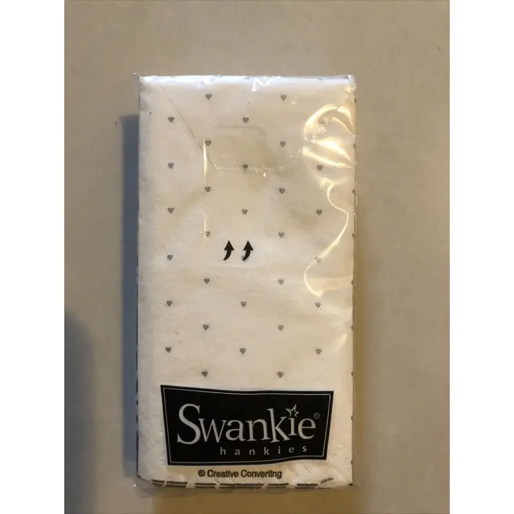 6 Packs Damask EVER AFTER Swankie Hankie Purse Tissue‎ Pack Wedding Favors